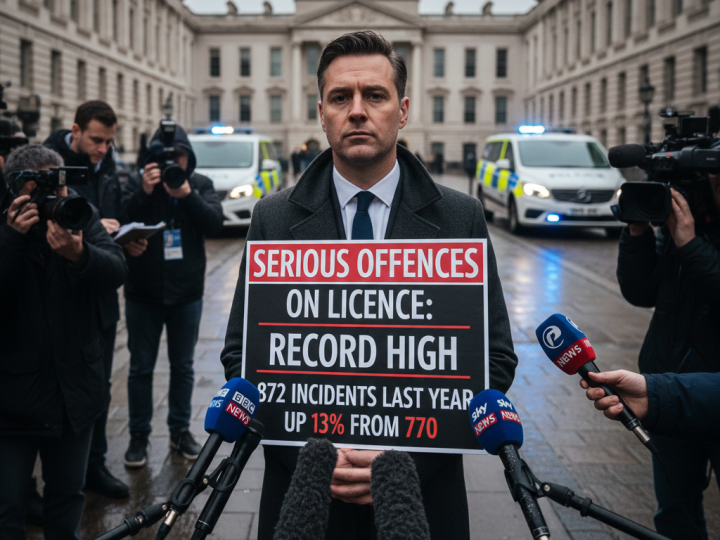 Serious offences by people on licence have risen sharply