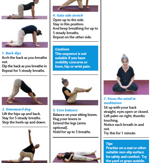 Cool down with yoga